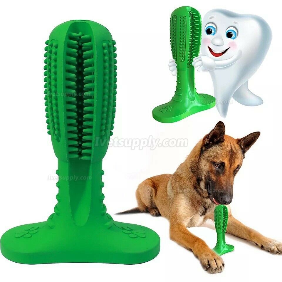 Pet Dog Chew Toys Aggressive Chewers Teeth Cleaning Oral Toothbrush Rubber Bone